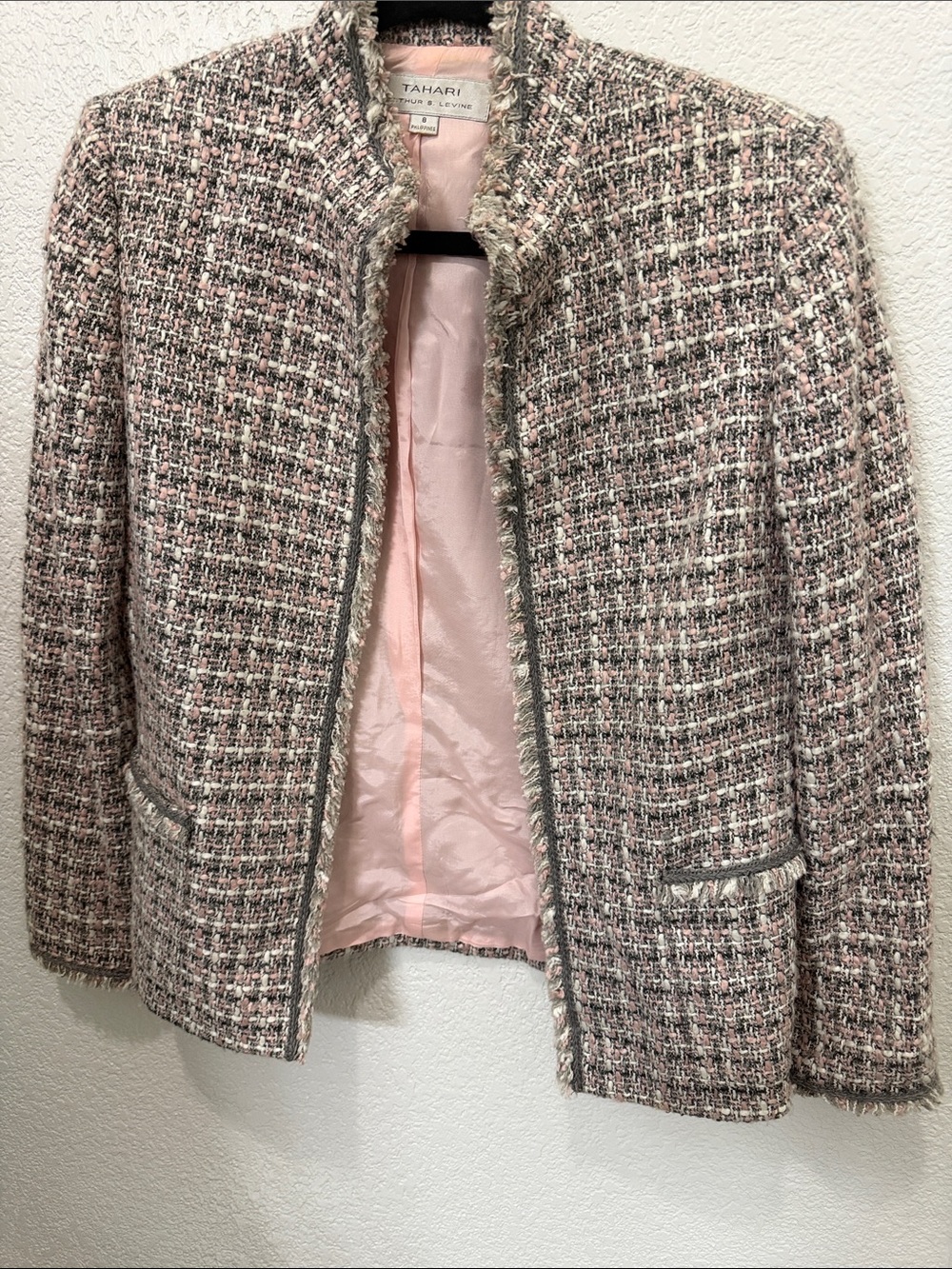 Tahari Tweed Blazer Structured Elegance